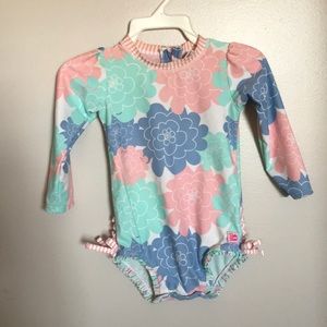 Ruffle Butts Pastel Petals One Piece Rash Guard